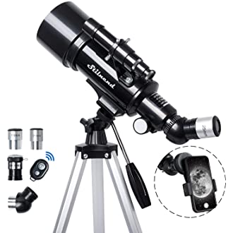 Telescope 70mm Aperture 500mm - for Kids & Adults Astronomical refracting Portable Telescopes AZ Mount Fully Multi…